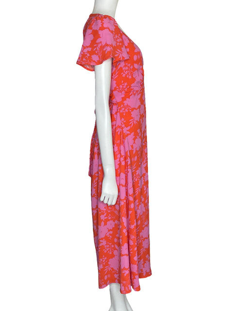 Vestido Almost Famous Floral Back Out Naranja-Talla L