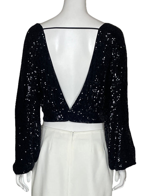 Top Express Lentejuelas Negro - Talla XS