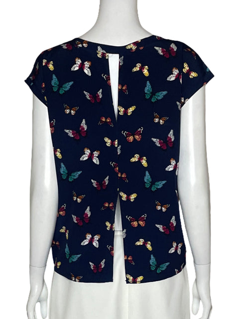 Blusa Abercrombie & Fitch Mariposas Azul - Talla S