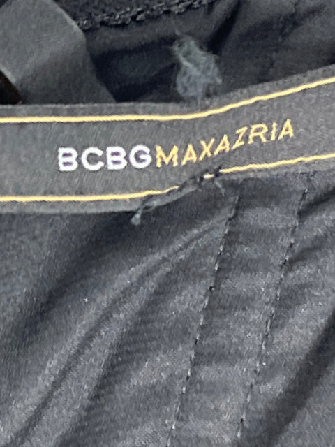 Vestido BCBG Pliegues Strapless Negro-Talla 4