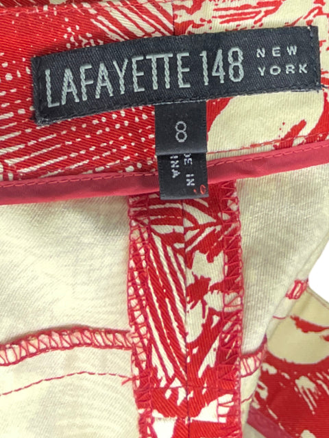 Set Lafayette 148 Blazer + Pantalon Floral Naranja - Talla 8