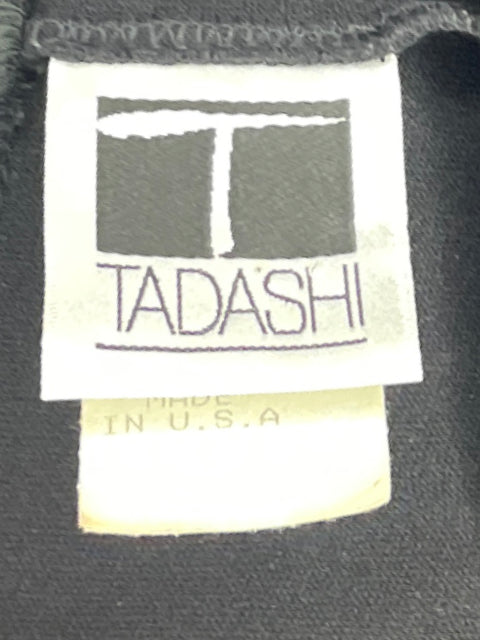 Vestido Tadashi Pedreria Sin Mangas Negro-Talla S