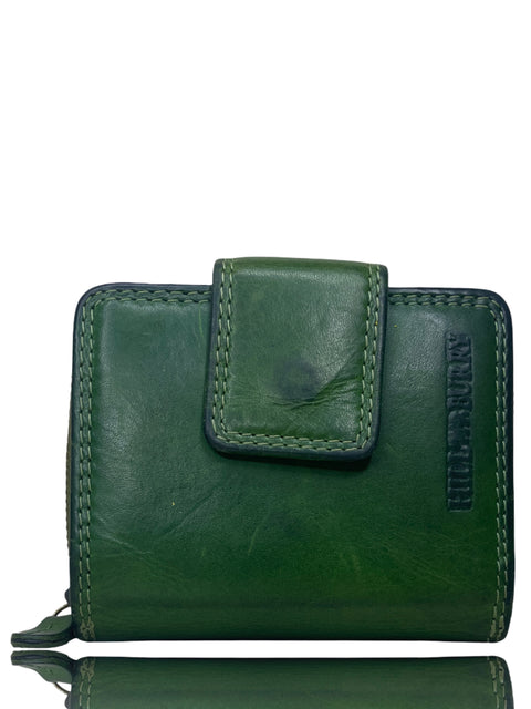 Monedero Hill Burry Cremallera Verde-Talla U