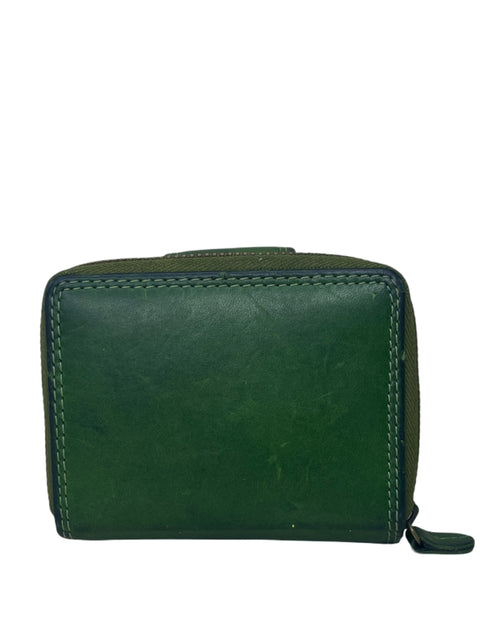 Monedero Hill Burry Cremallera Verde-Talla U