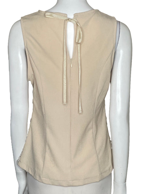 Blusa Esley Manga Corta Encaje Blanco-Talla L