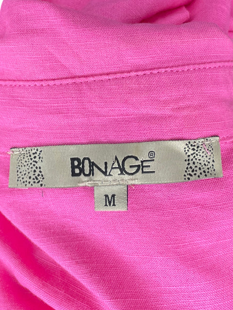 Camisa Bonage Crop Bolsillos Rosado-Talla M