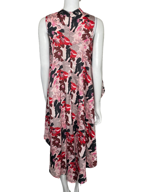 Blusa CQ By CQ Asimétrica Floral Rosado-Talla S