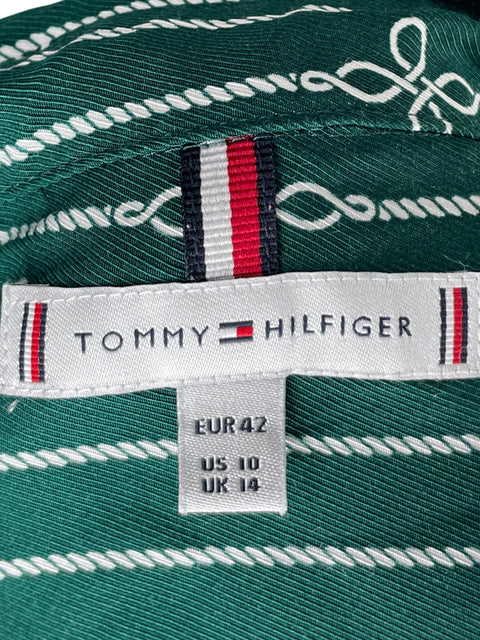 Blusa Tommy Hilfiger de Viscosa Estampado Verde - Talla 10
