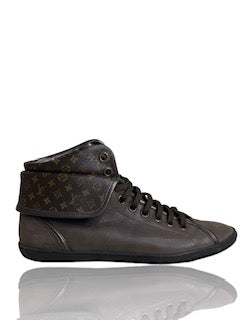 * Zapatilla Louis Vuitton  Monogram Canvas & Leather Brea Sneakers Marrón - Talla 38.5
