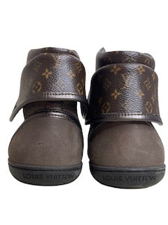 * Zapatilla Louis Vuitton  Monogram Canvas & Leather Brea Sneakers Marrón - Talla 38.5