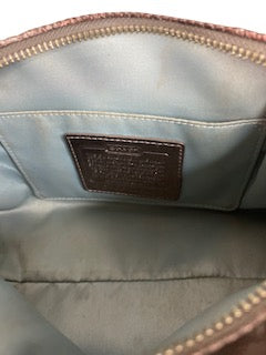 * Cartera Coach Julia Gunmetal/Silver Metallic Mini Satchel