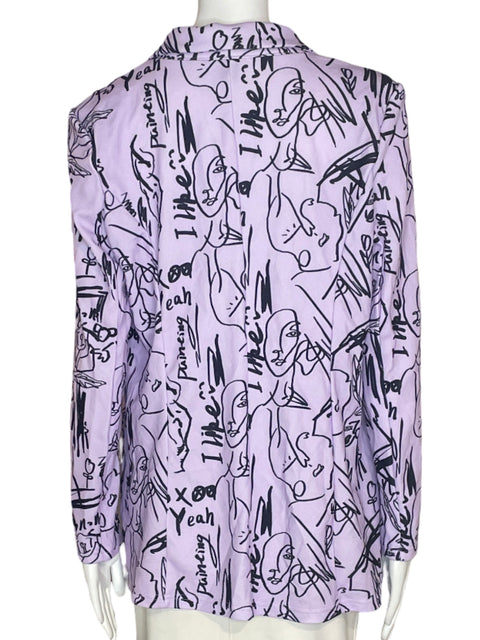 Chaqueta Tesoro Tps Estampado Morado - Talla XL