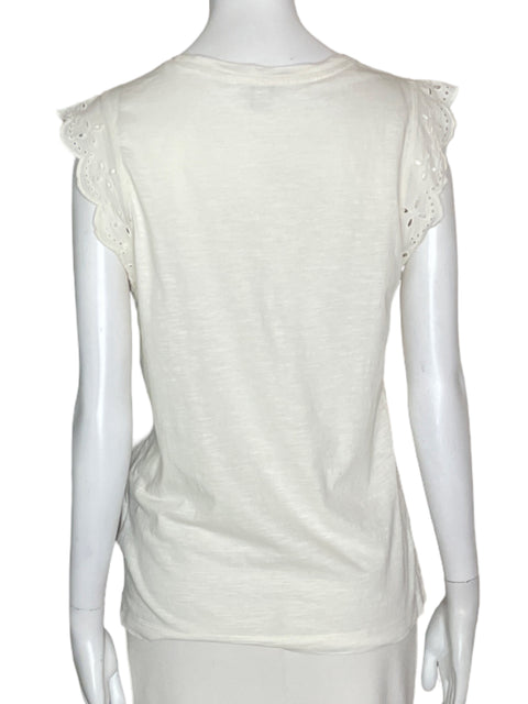 Blusa Esprit Liso Encaje Beige - Talla XS
