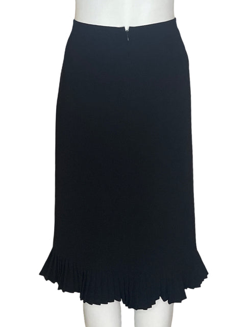 Falda Le Suit Midi Plisado Negro - Talla 14