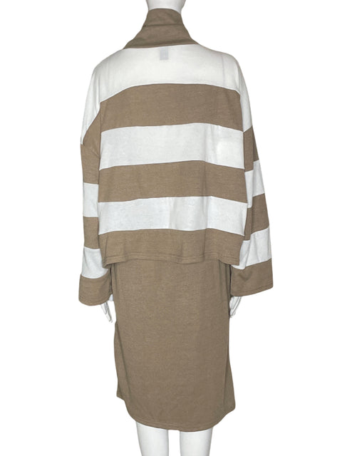 Conjunto Tesoro Tps Rayas Cuello tortuga Marrón - Talla M