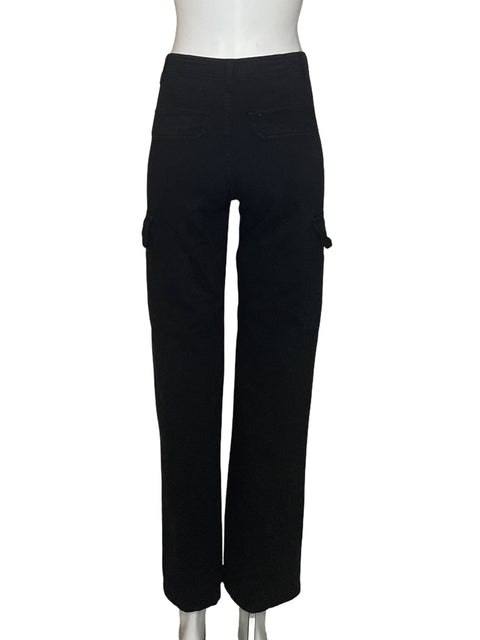 Pantalón Zara Cargo Wide-leg Negro - Talla 0
