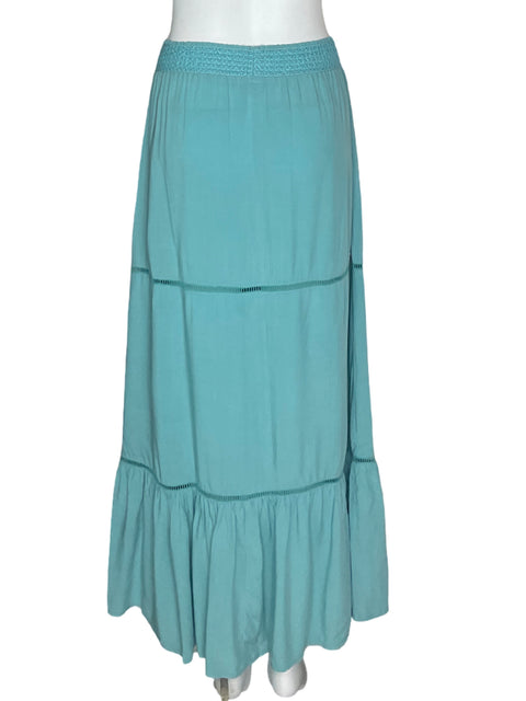 Falda Shore Botones Liso Azul - Talla M
