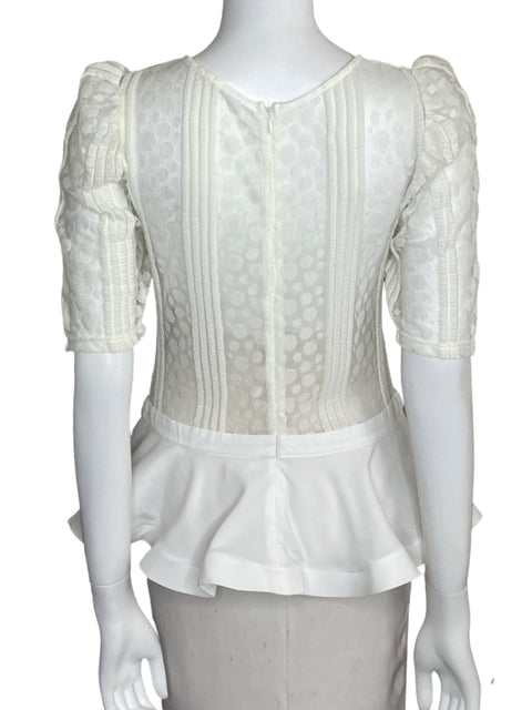 Blusa Voilá Encaje Blanco - Talla S