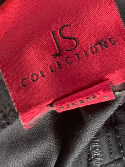 Vestido De Fiesta Js Collections Maxi Brillo Negro - Talla 8