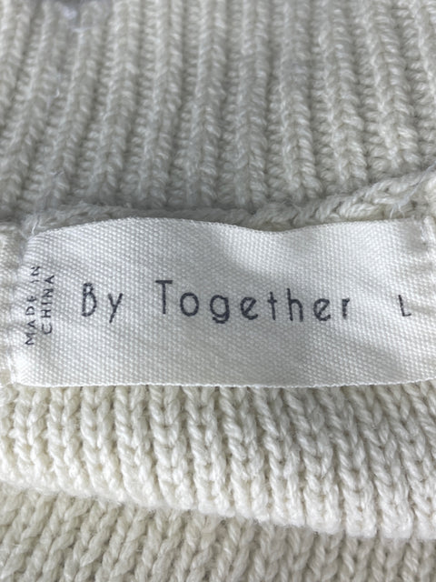 Chaleco By Together Tejido Manga larga Beige - Talla L
