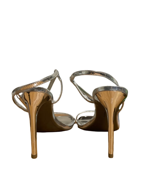 Sandalia Dkny Tacón alto Plateado - Talla 41