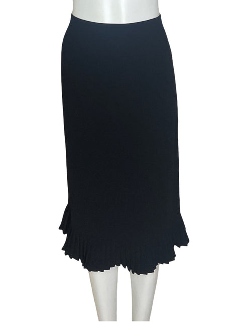 Falda Le Suit Midi Plisado Negro - Talla 14