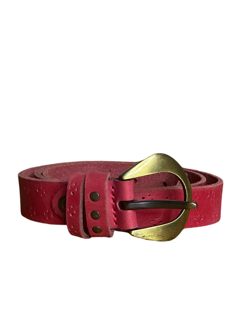 Cinturón Vélez Texturizado Rojo - Talla U