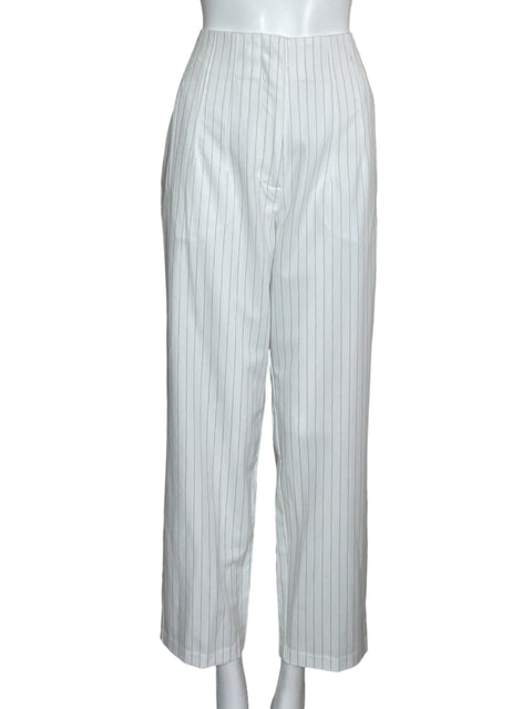 Pantalón Active Usa Recto Rayas Blanco - Talla L