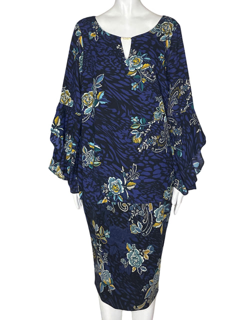 Conjunto Thalia Estampado Fluido Azul - Talla XL