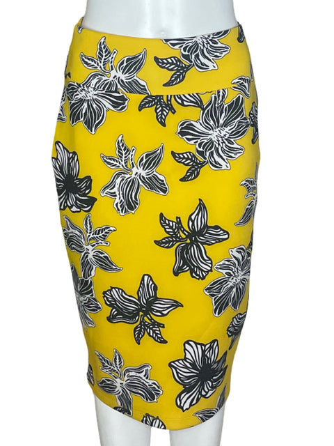 Falda Thalía Midi Estampado Amarillo - Talla M