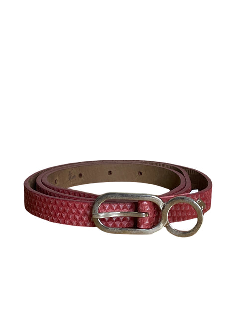 Cinturón Tannino Liso Texturizado Rojo - Talla U