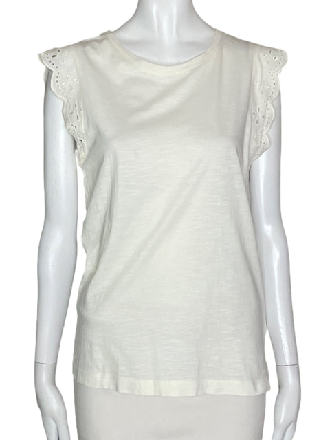 Blusa Esprit Liso Encaje Beige - Talla XS