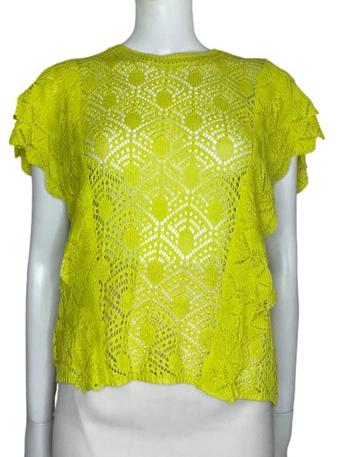 Blusa Sfera Tejido Vuelos Verde - Talla M