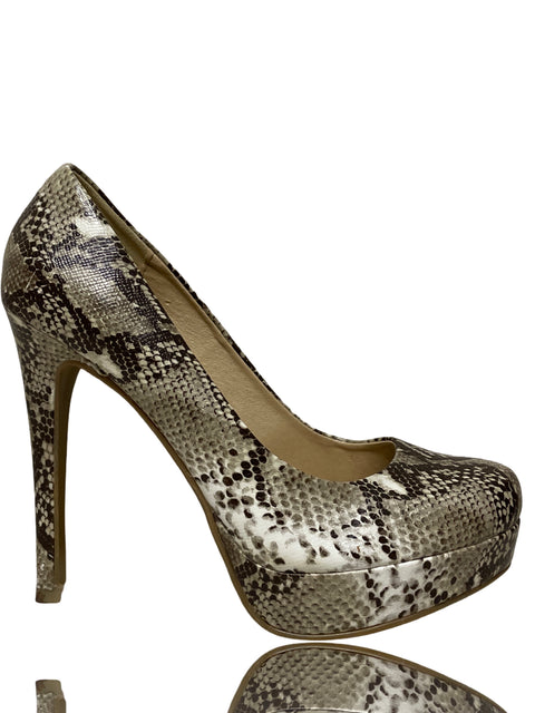 Zapato Chinese Laundry Tacón alto Punta redonda Beige - Talla 7.5