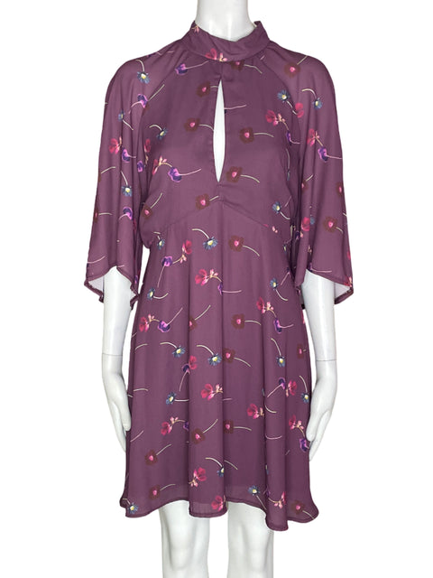 Vestido Oh My Love Estampado Fluido Morado - Talla S
