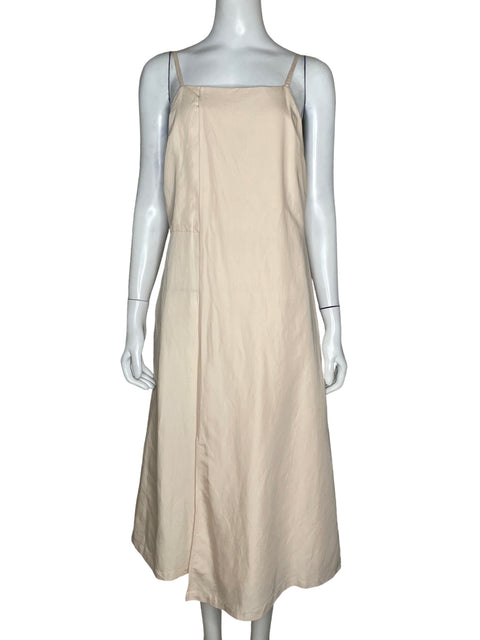 Vestido Habitual Maxi Fluido Beige - Talla S