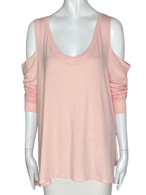 Blusa Authentic American Shoulders out Suelto Rosado - Talla XL