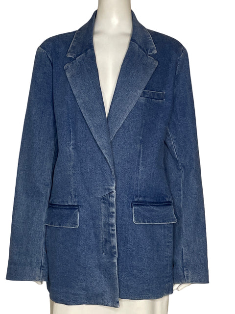 Chaqueta Staud Oversize Denim Azul - Talla XL