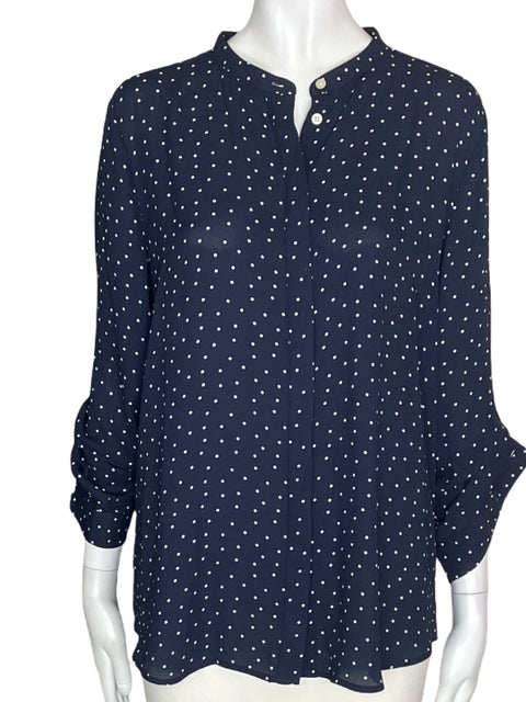 Blusa Loft Lunares Cuello redondo Azul - Talla M
