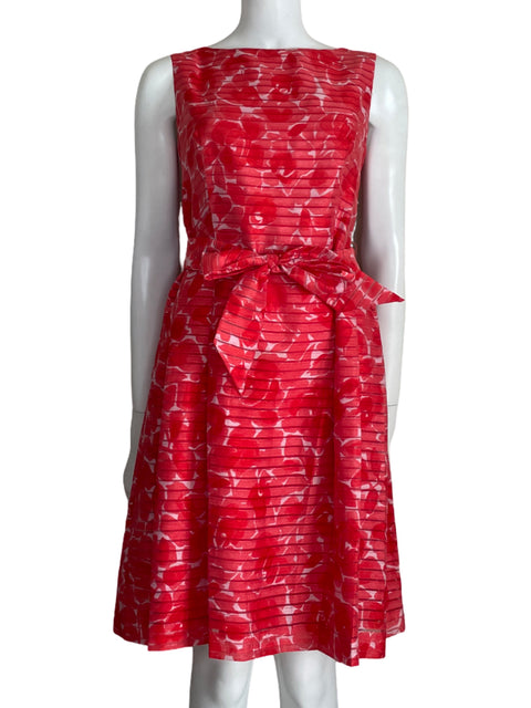 Vestido Anne Klein Midi Pinzas Rojo - Talla M