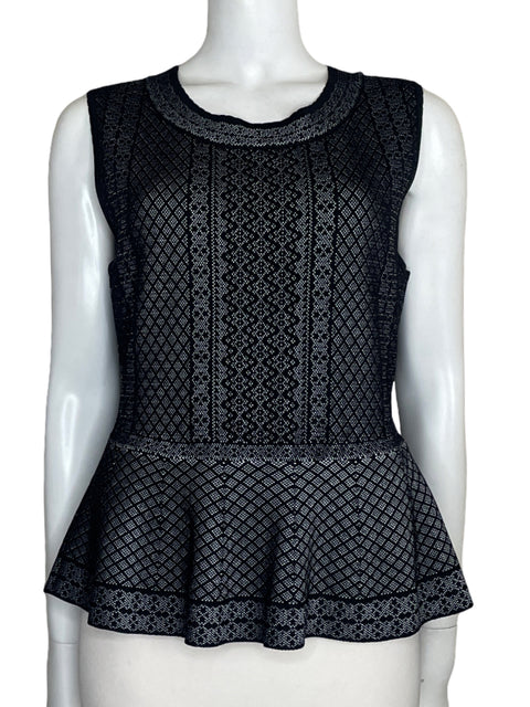 Blusa Bcbg Jaylenne Peplum Negro - Talla L