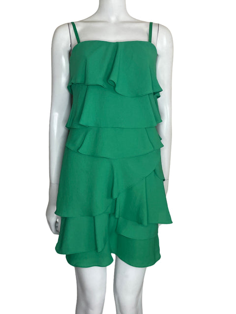 Vestido Bcbg Mini Vuelos Verde - Talla 6