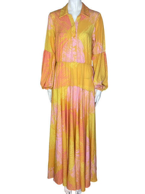 Vestido Vtch Maxi Abullonado Amarillo - Talla M