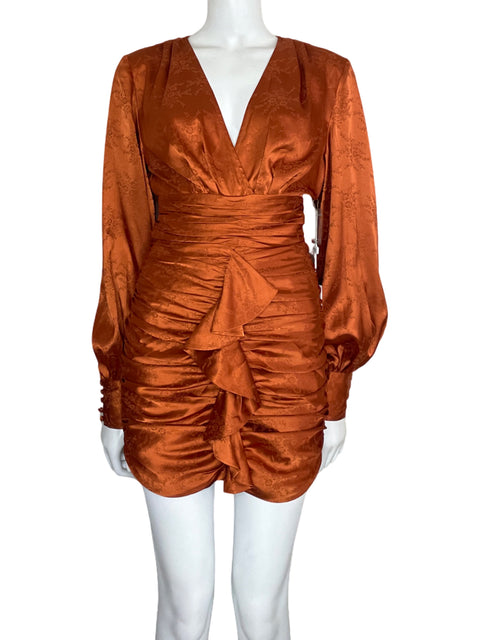 Vestido Ronny Kobo Carissa Mini Naranja - Talla S