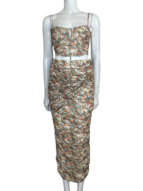 Conjunto Emory Park Top+falda froncida Verde - Talla M