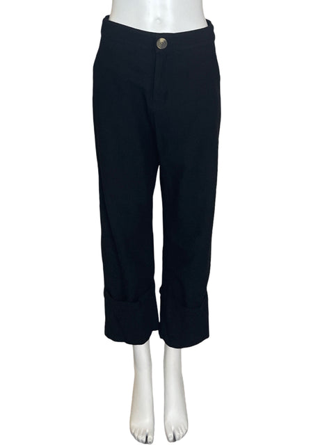 Pantalón Pink Filosofy Recto Doblado Negro - Talla S