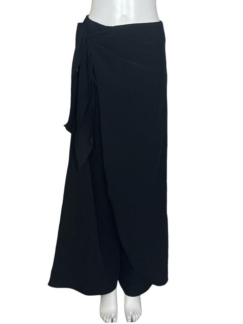 Pantalón Zara Recto Palazo Negro - Talla M