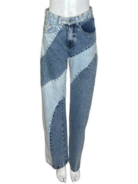 Pantalón G.fly Bicolor Bolsillo Azul - Talla 36