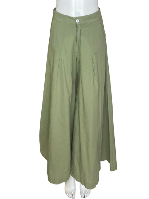 Pantalón Champleve Recto Palazo Verde - Talla S