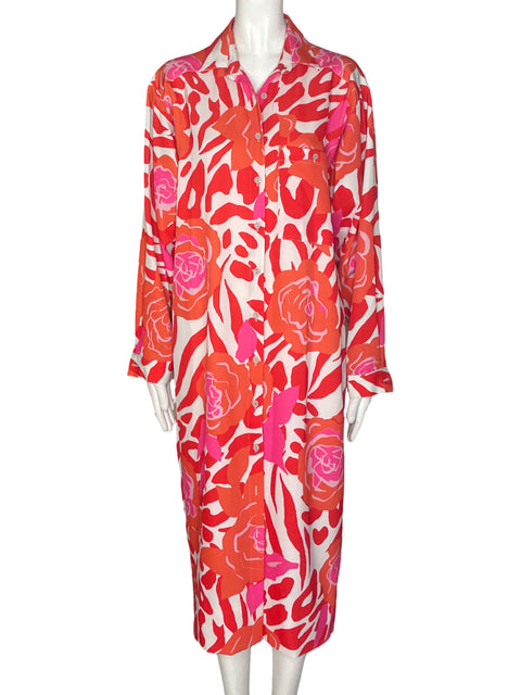 Vestido Child Of The Universe Maxi Estampado Naranja - Talla S
